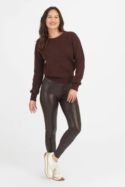 Faux Leather Croc Shine Legging