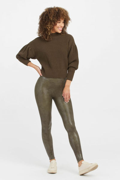 Faux Leather Croc Shine Legging